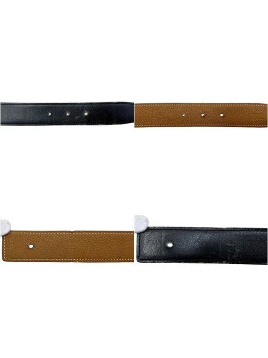 Hermes Belt Black Brown Constance Waist 93 30 Box Calf Togo Logo Buckle main image 4